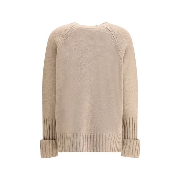 Tory Burch Beige Merino Wool Women's Sweatshirt - Picture 2 of 3